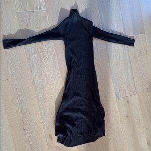 Black Bodycon Dress with Long Sleeves for Cocktail